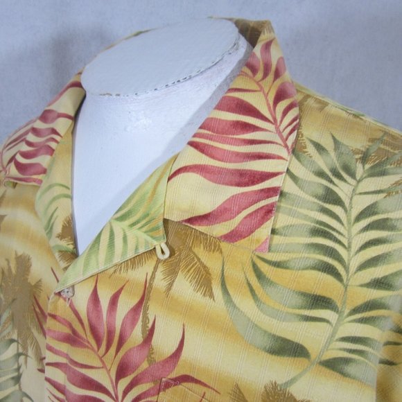Tommy Bahama vtg Men Hawaiian camp shirt p2p 29" XXL aloha luau tropical silk - Picture 5 of 9